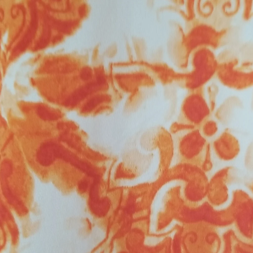 Michael kors white and orange print dress small